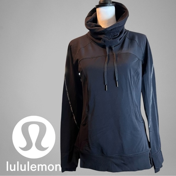 LULULEMON Flurry Fighter Pullover Black  Run Tech Top - Picture 1 of 7